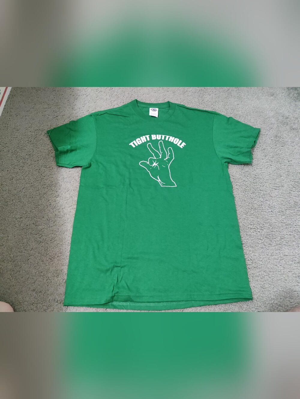 Green Crewneck T-Shirt with Delta Pro Weight Tag